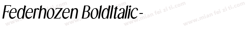 Federhozen BoldItalic字体转换